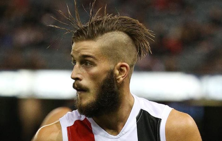 Ahead of Baroose’s 100th game, we look back at some of his best (and worst) hairstyles. - St Kilda Saints,Josh Bruce